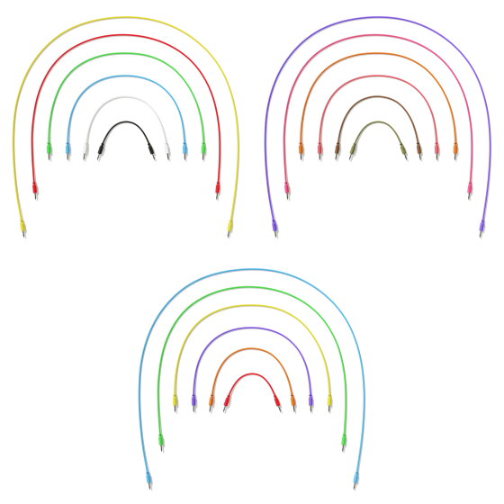 ExcelValley - Cavi Modulari Patch Mono TS 3,5mm 1/8" Eurorack Synth [6-Pack]