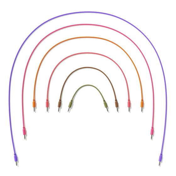ExcelValley - Cavi Modulari Patch Mono TS 3,5mm 1/8" Eurorack Synth [6-Pack | 6B-Pack] [6B-Pack]