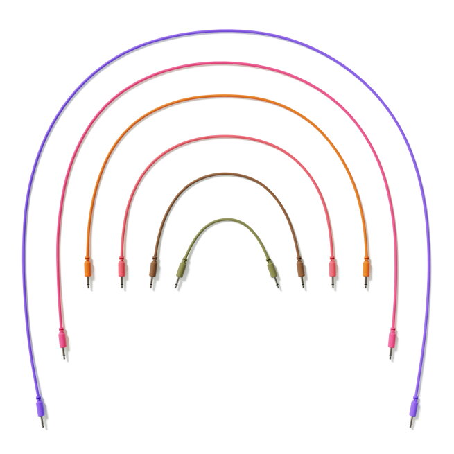 ExcelValley - Cavi Modulari Patch Mono TS 3,5mm 1/8" Eurorack Synth [6-Pack | 6B-Pack]