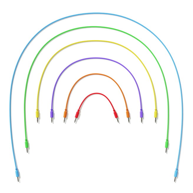ExcelValley - Cavi Modulari Patch Mono TS 3,5mm 1/8" Eurorack Synth [6-Pack | 6C-Pack]