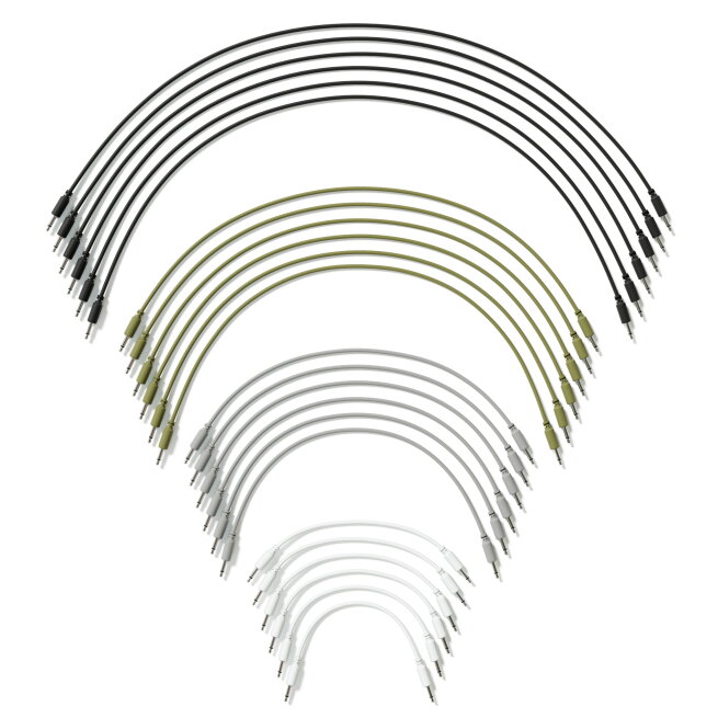 ExcelValley - Mono Modular Patch Cables TS 3.5mm 1/8" Eurorack Synth [24-Pack | 24A-Pack]