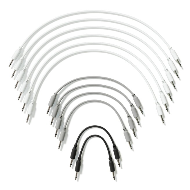 ExcelValley - Mono Modular Patch Cables TS 3.5mm 1/8" Eurorack Synth [12-Pack | 12A-Pack]