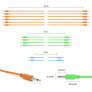 ExcelValley - Mono Modular Patch Cables TS 3.5mm 1/8" Eurorack Synth [12-Pack]