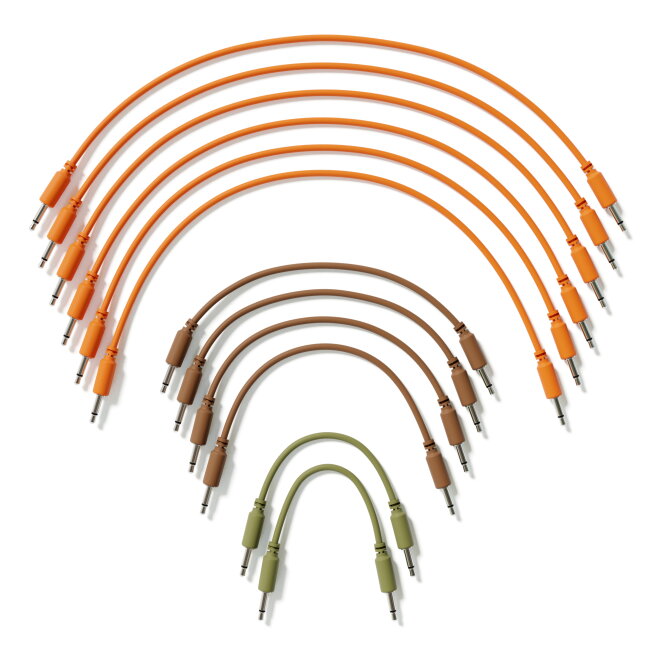 ExcelValley - Mono Modular Patch Cables TS 3.5mm 1/8" Eurorack Synth [12-Pack | 12C-Pack]