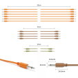 ExcelValley - Mono Modular Patch Cables TS 3.5mm 1/8" Eurorack Synth [12-Pack | 12C-Pack]