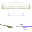 ExcelValley - Mono Modular Patch Cables TS 3.5mm 1/8" Eurorack Synth [12-Pack | 12D-Pack]
