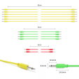 ExcelValley - Mono Modular Patch Cables TS 3.5mm 1/8" Eurorack Synth [12-Pack | 12E-Pack]