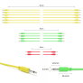 ExcelValley - Mono Modular Patch Cables TS 3.5mm 1/8" Eurorack Synth [12-Pack]
