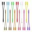 ExcelValley - 12-Pack - Mono Splitter Y Patch Cables - TS 3.5mm 1/8" Eurorack Synth Synthesizer ExcelValley - 12-Pack - Mono Splitter Y Patch Cables - TS 3.5mm 1/8" Eurorack Synth Synthesizer