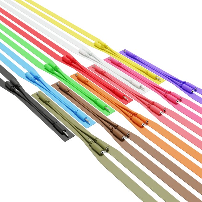 ExcelValley - 12-Pack - Mono Splitter Y Patch Cables - TS 3.5mm 1/8" Eurorack Synth Synthesizer ExcelValley - 12-Pack - Mono Splitter Y Patch Cables - TS 3.5mm 1/8" Eurorack Synth Synthesizer