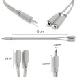ExcelValley - Mono Splitter Y Patch Cables - TS 3.5mm 1/8" Eurorack Synthesizer ExcelValley - Mono Splitter Y Patch Cables - TS 3.5mm 1/8" Eurorack Synthesizer