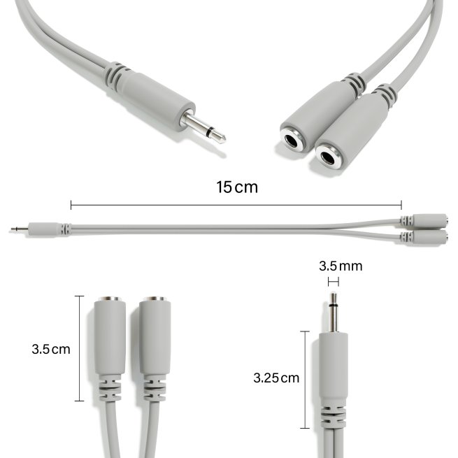 ExcelValley - Mono Splitter Y Patch Cables - TS 3.5mm 1/8" Eurorack Synthesizer ExcelValley - Mono Splitter Y Patch Cables - TS 3.5mm 1/8" Eurorack Synthesizer