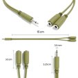 ExcelValley - 6B-Pack - Mono Splitter Y Patch Cables - TS 3.5mm 1/8" Eurorack Synth Synthesizer ExcelValley - 6B-Pack - Mono Splitter Y Patch Cables - TS 3.5mm 1/8" Eurorack Synth Synthesizer