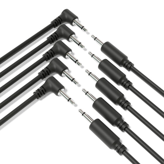 5-Pack Hybrid Mono Modular Patch Cables TS 3.5mm 1/8" Eurorack Synth Synthesizer 5-Pack Hybrid Mono Modular Patch Cables TS 3.5mm 1/8" Eurorack Synth Synthesizer