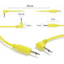 5-Pack - Hybrid Mono Modular Patch Cables TS 3.5mm 1/8" Eurorack Synth Synthesizer 5-Pack - Hybrid Mono Modular Patch Cables TS 3.5mm 1/8" Eurorack Synth Synthesizer