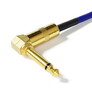 1 Piece - Right Angle Guitar Pedal Effect Mono Patch Cables Leads - 6.35mm 1/4"
