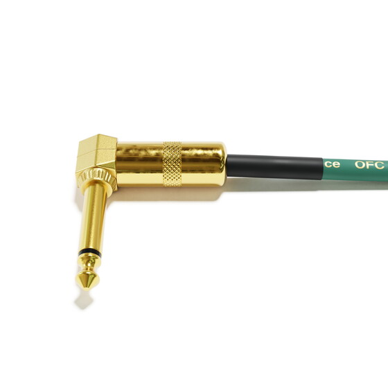 1 Piece - Right Angle Guitar Pedal Effect Mono Patch Cables Leads - 6.35mm 1/4"