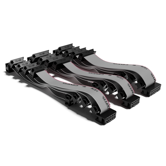 5-Pack - Eurorack Flat Ribbon Power Cables - Pins 10/16 Pitch 2.54mm 0.1" Synth 5-Pack - Eurorack Flat Ribbon Power Cables - Pins 10/16 Pitch 2.54mm 0.1" Synth